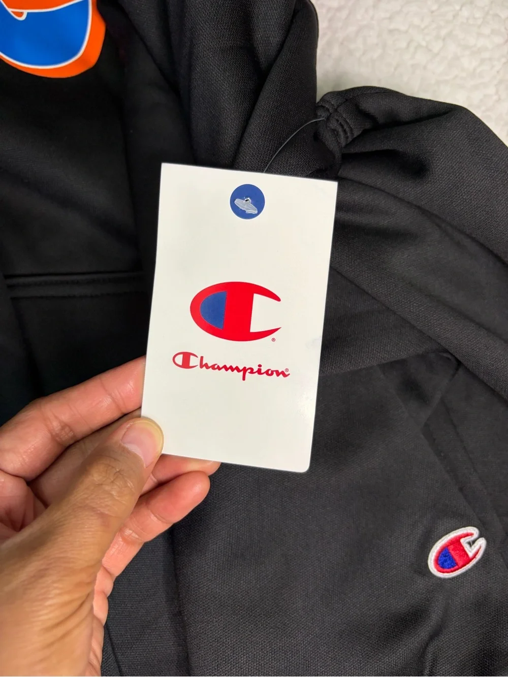 CHAMPION SPACE JAM HOODIE SWEATSHIRT BLACK LARGE